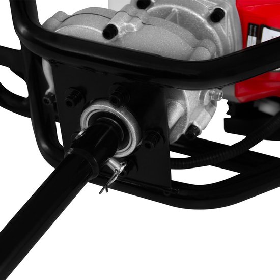 Aardboor - zwart en rood - 80cm - 3 boorbits & verlengstok — afbeelding 4
