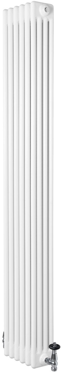 Traditionele 4-kolom radiator - wit - 1800x290 mm - thermostaatkraan