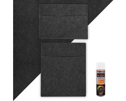 Busbekleding + vakken + lijm - antraciet - 11 m² - 100% polypropyleen