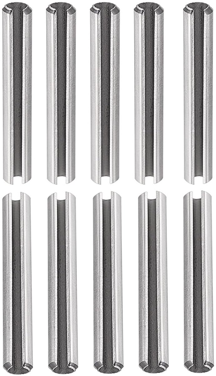 Slotted Spring Pins 20mm - 50 Stuks voor Reparatie en Machineprojecten - Veerpinnen van Staal - Duurzaam en Betrouwbaar