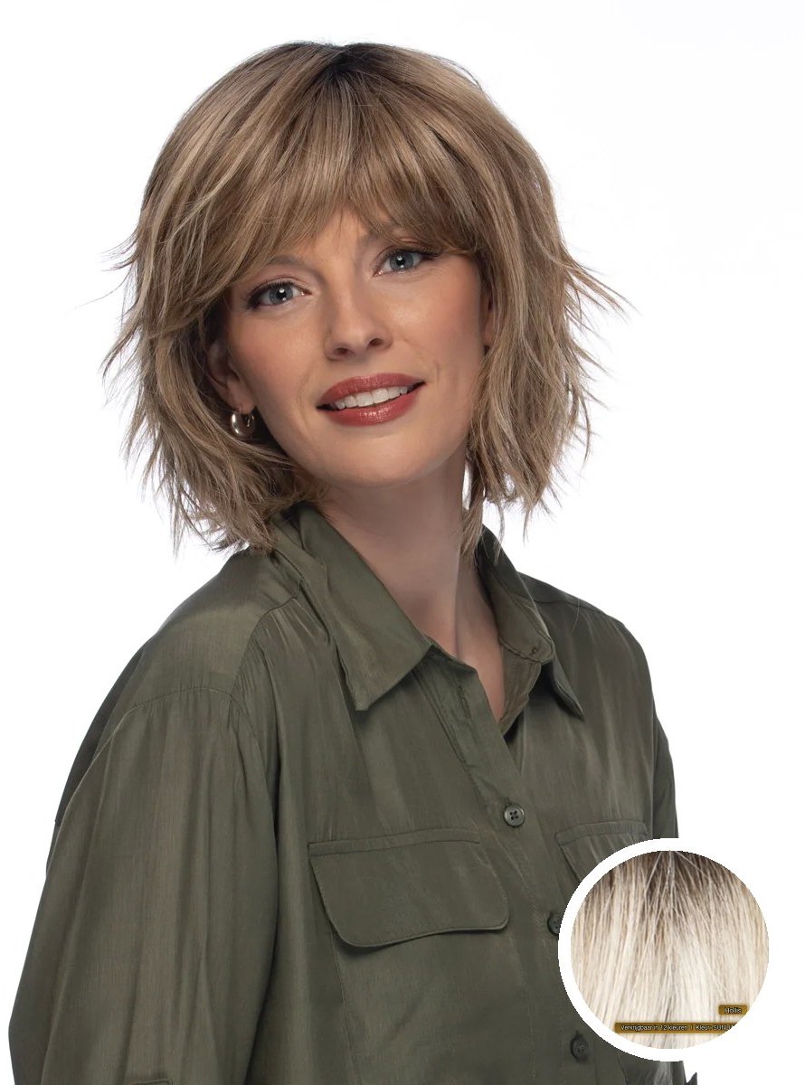 Estetica Designs Hollis Synthetisch Haarwerk - Sunlit Blonde, Heat Defiant, Monofilament, Kort Kapsel