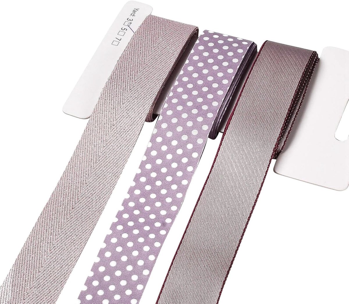 3 Stijlen Lavendel Draad Randen Linten voor Cadeauverpakking, 25~28mm x 2.7m Stoflinten voor Bruiloft Versiering, Haarstrikken en Bloemboeketten, Creatief Knutselen