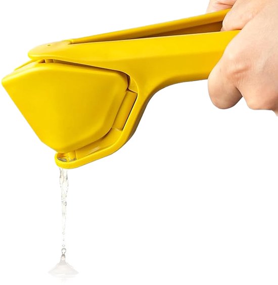 Zirkle Professionele Opvouwbare Citroenpers & Limoenpers - Handmatige Citruspers met Hefboomwerking en Ingebouwde Zeef - Compact, Ruimtebesparend Ontwerp - Kunststof - 23 cm - Geel van Zirkle — afbeelding 4