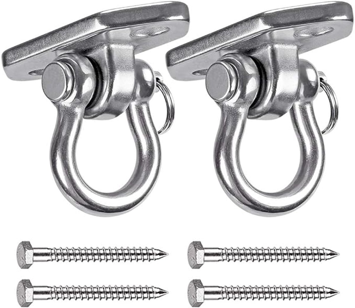 Schommelhanger - Hangstoelhaak - Haak - Schommelaccessoires - tuinbevestiging - stevig - duurzaam - 360° Draaibaar - voor hangstoelen, schommels en hangmatten - 2 stuks