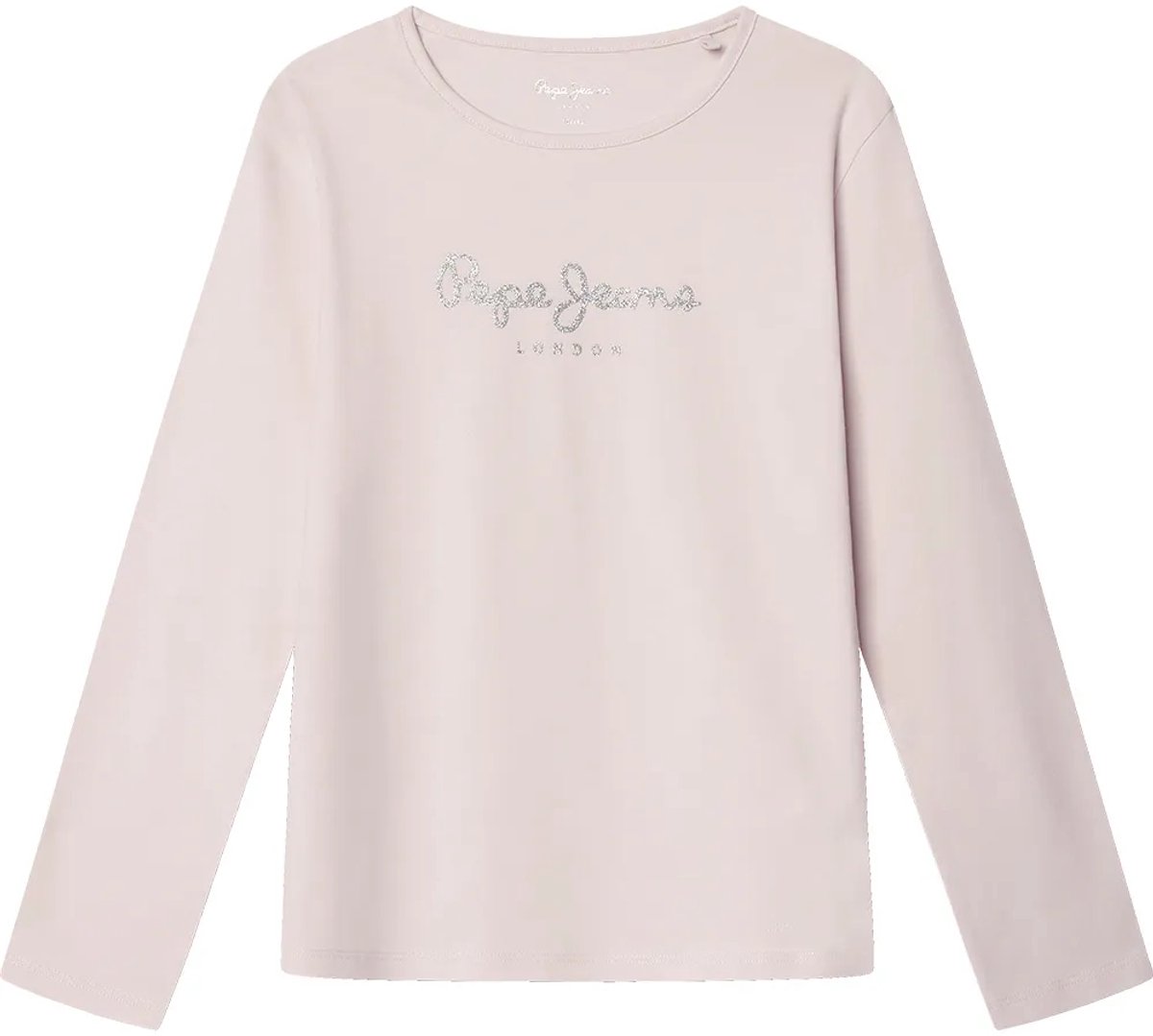 Pepe Jeans Hana Glitter T-shirt Met Lange Mouwen Beige 12 Years Meisje