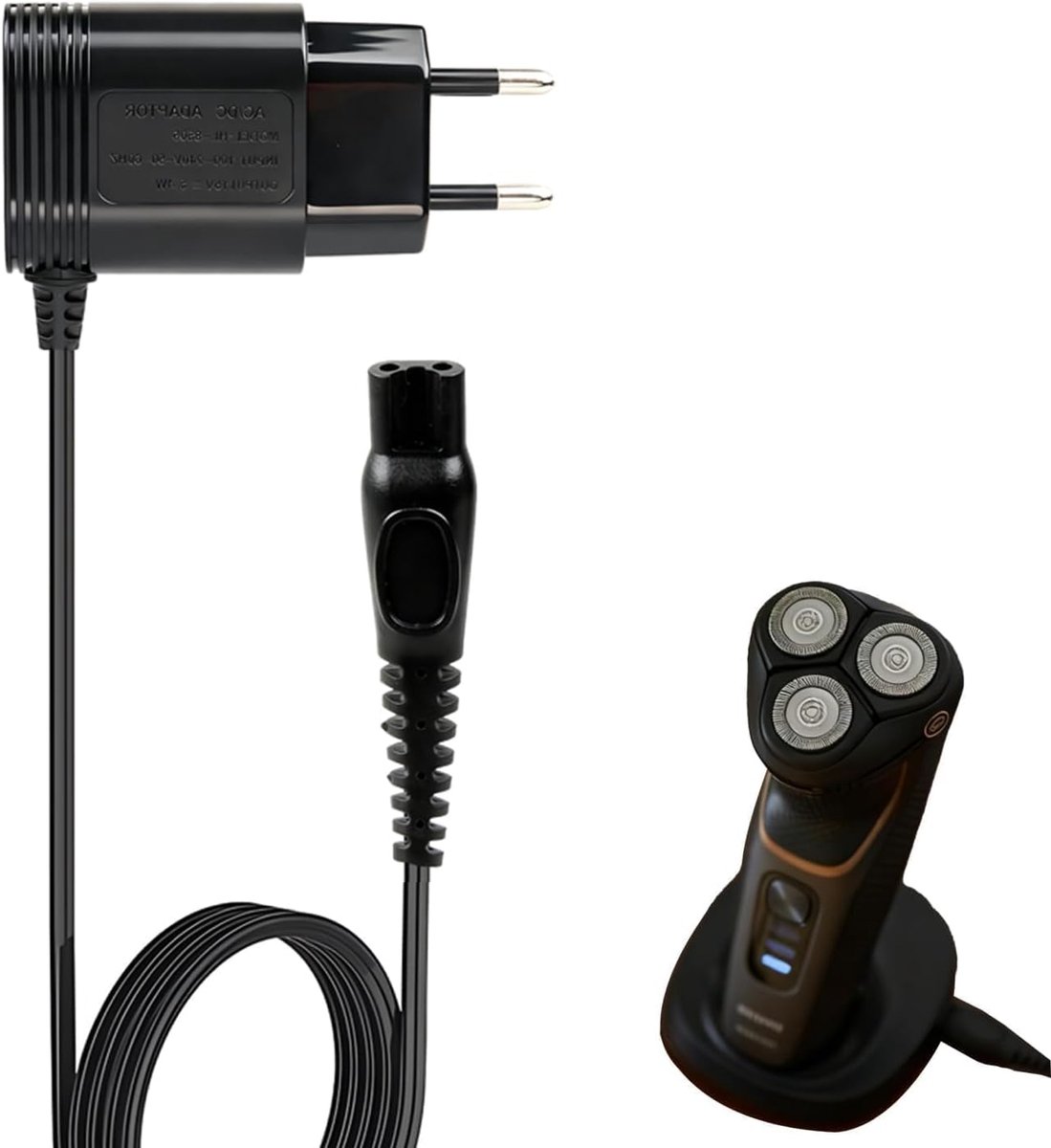 SnelShoppen - 15V Lader voor Bodygroom, Baardtrimmer, en Haartrimmer - Compatibel met Diverse Philips Norelco Modellen - Zwart - Betrouwbare Vervangin