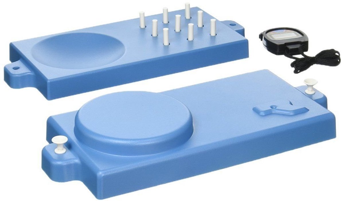 SnelShoppen - Jamar Pegboard-set met 9 gaten voor motorische coördinatie, vingervaardigheid, handtrainer, spel, ergotherapie en fysiotherapie voor kin