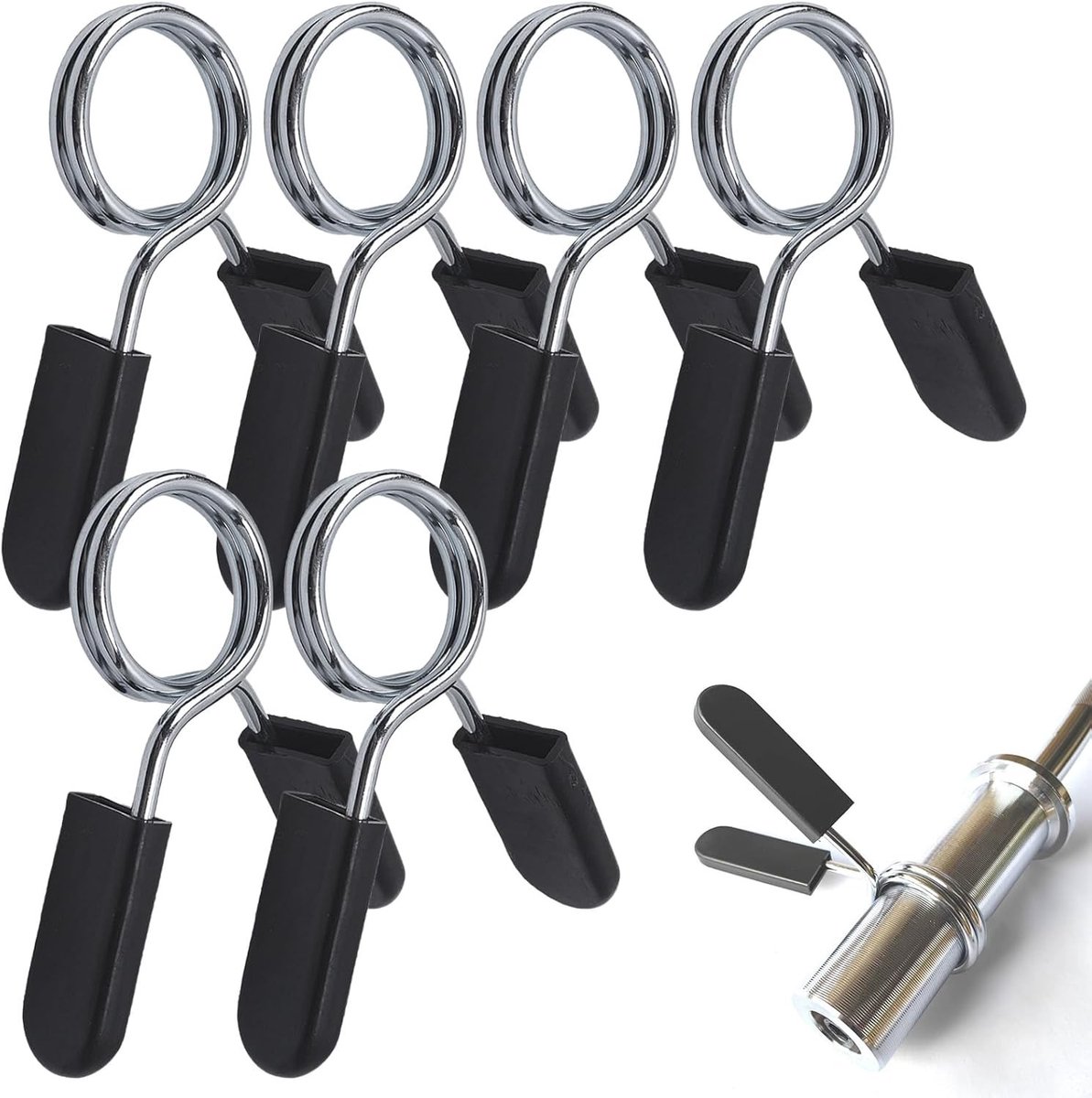 Set van 6 Dumbbell Bars Klemmen, 24mm Halter Klemmen voor Gewichtheffen, Fitness en Gym Oefeningen