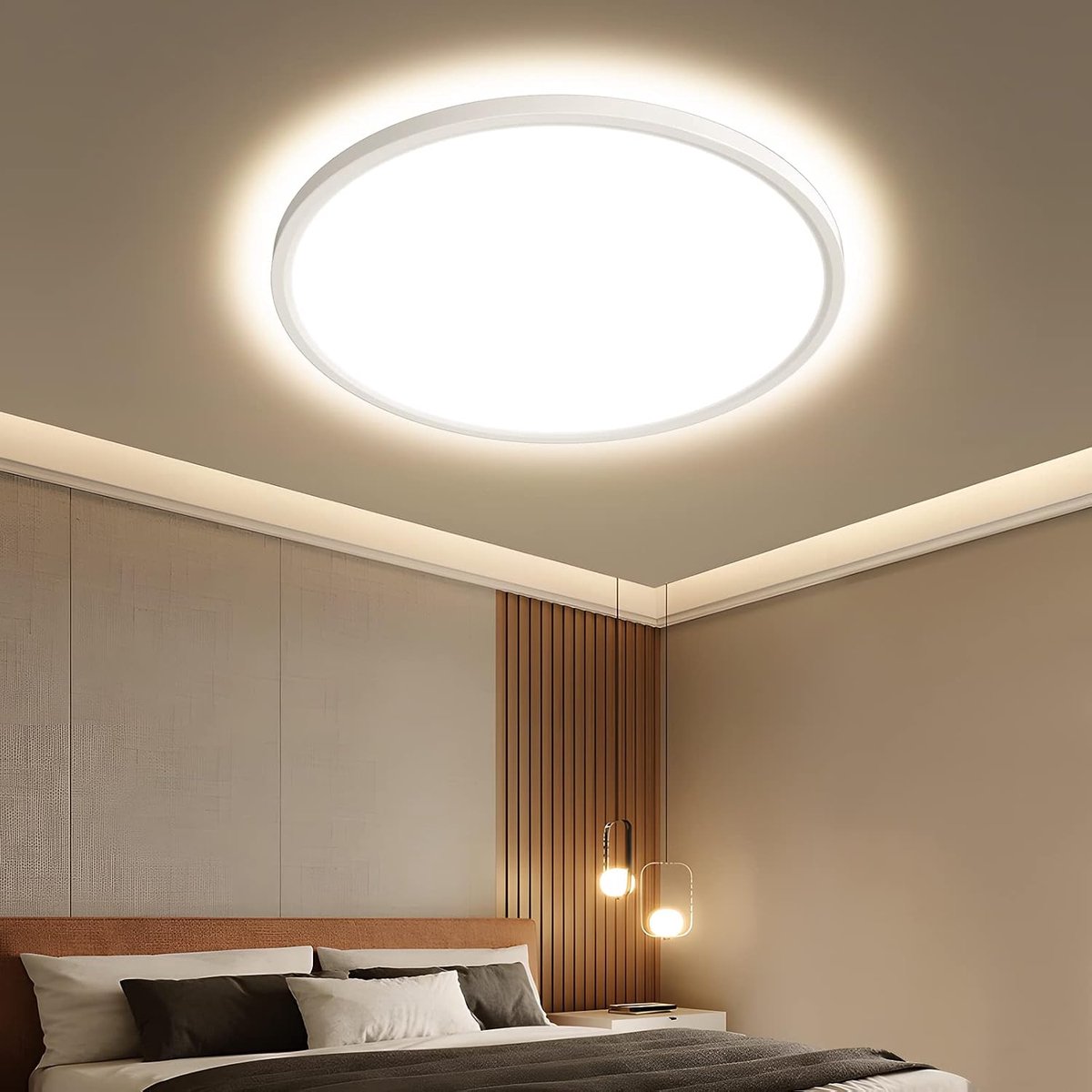 Riserva LED Plafondlamp - 36W - 4050 lm - 3000K Warm Wit - Ultra Dunne IP54 Plafondlamp - Wit - voor Badkamer, Woonkamer en Keuken