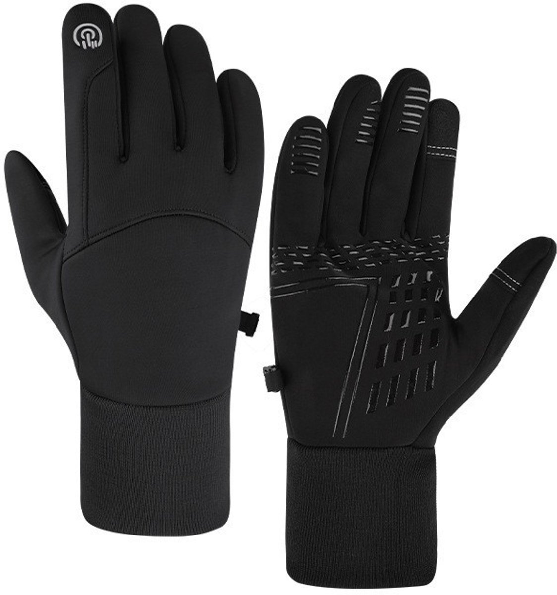 Fietshandschoenen met Touchscreen – Antislip – L – Zwart