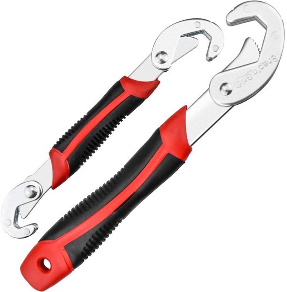 Twee sets verstelbare sleutels, verstelbare sleutels, universele sleutels met kliksluiting, multifunctionele moersleutels, 22-32 mm, 15-32 mm, 9-14 mm.