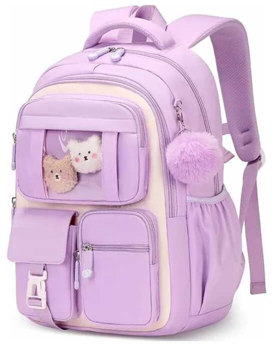 Rugzak Geschikt voor meisjes in de basisschool, ademende rugzak, Geschikt voor meisjes van groep 1 t/m 5, casual schooltas Geschikt voor kinderen.