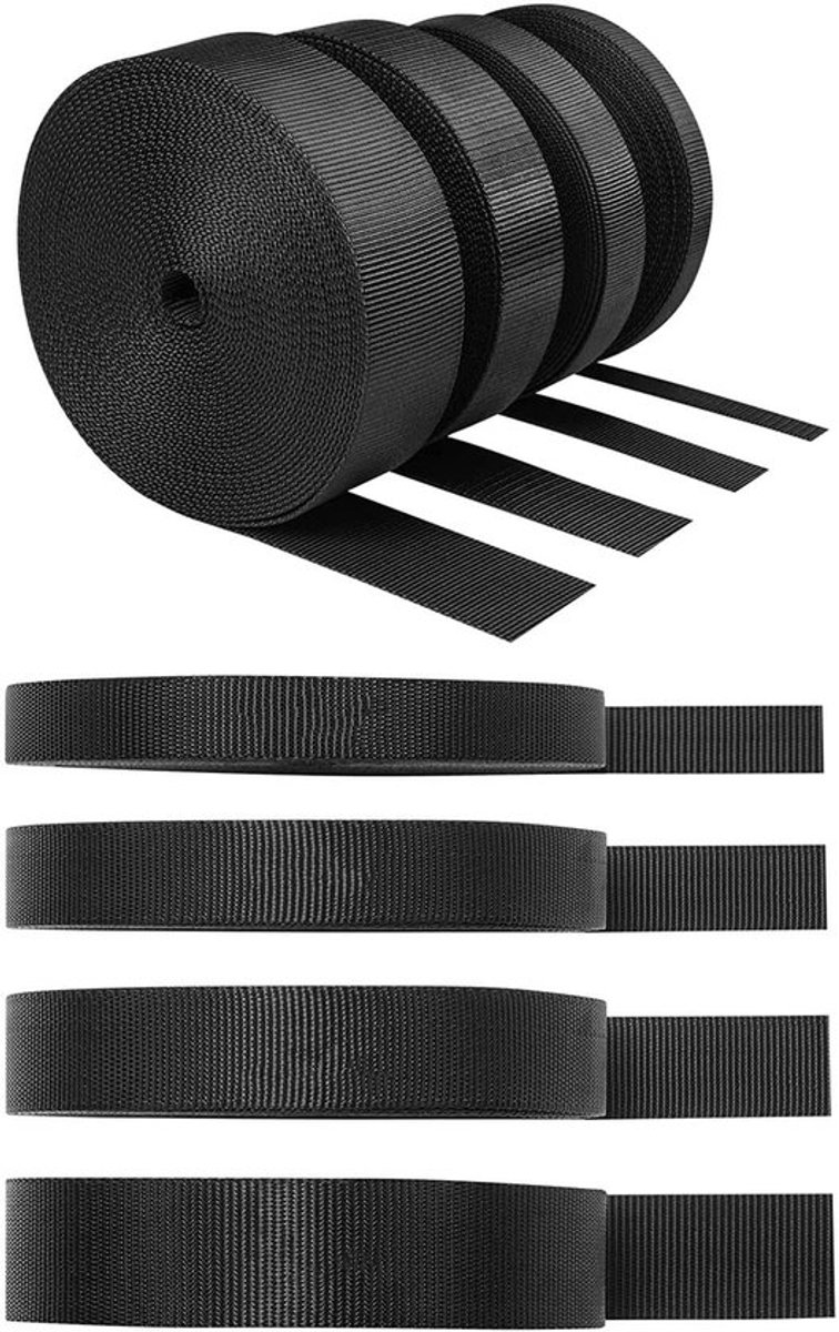 Nylon Gordel 10 Meter - Zware Nylon - Antislip - Voor Doe-Het-Zelvers - Rugzak - Weerbestendig - Diverse Breedtes 10/15/20/25 mm - Gurtband
