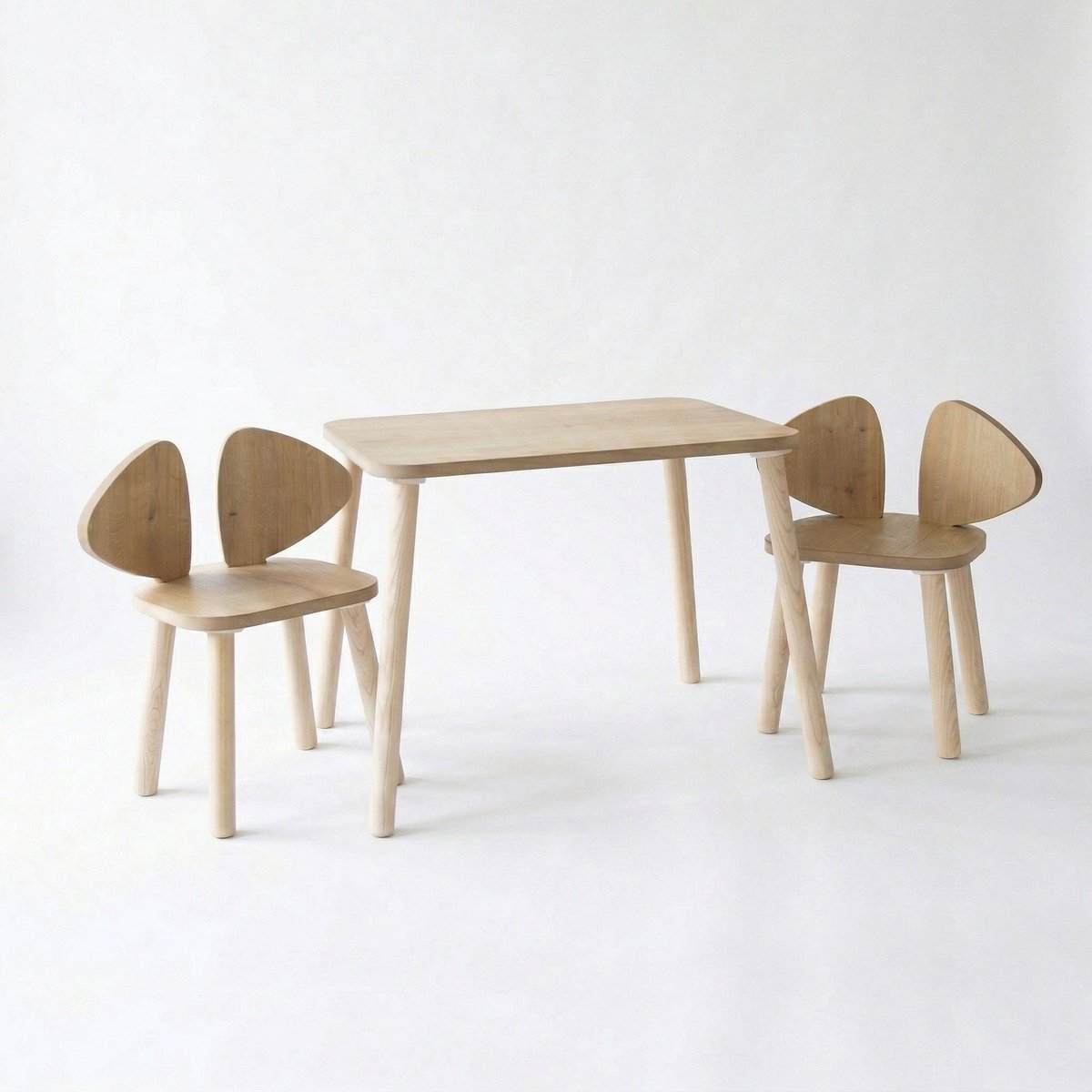Asir - Kindertafelset - Bruin - 49 x 62 x 13