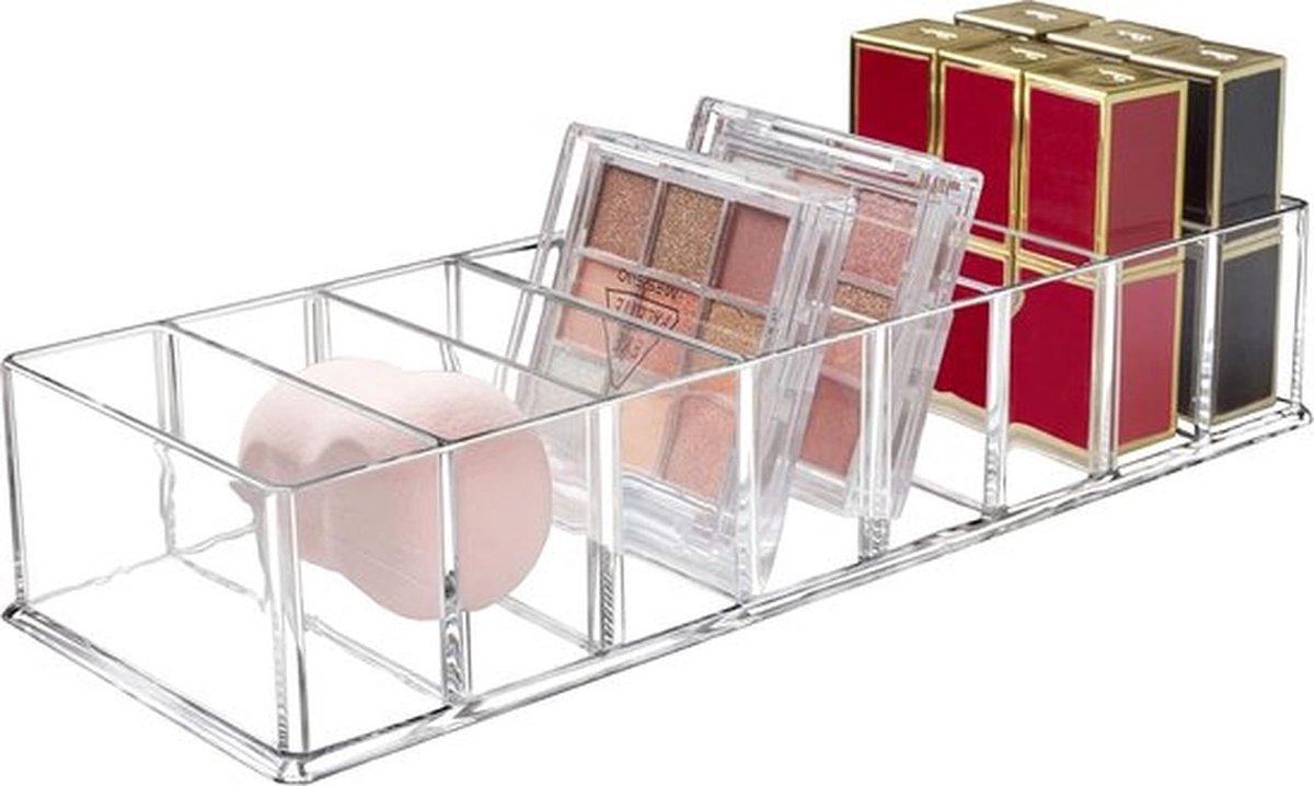 SnelShoppen - Removable Cosmetic Organiser met 8 Compartiments - Transparante Acryl Makeup Organiser voor Cosmetica, Sieraden en Keuken - Perfect voor