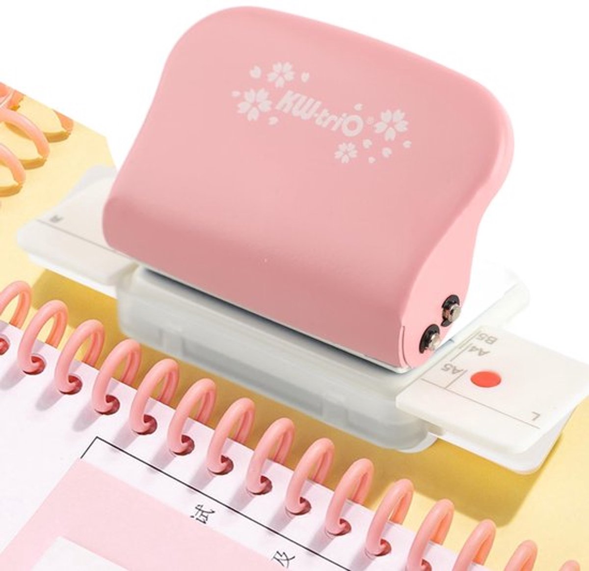 Perforator 6 Gaats - Kantoorperforator - Geschikt voor 5 Vellen - ABS/IJzer - Met Afvalbak - Indrukkingsdiepte 7 mm - Papierpons