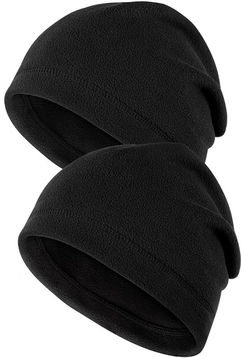 Wintermuts Uniseks - 2-delige Fleece Beanie - Lichtgewicht en Warm - Winddicht - Geschikt voor Sport en Outdoor - Comfortabele Pasvorm - Beaniemuts