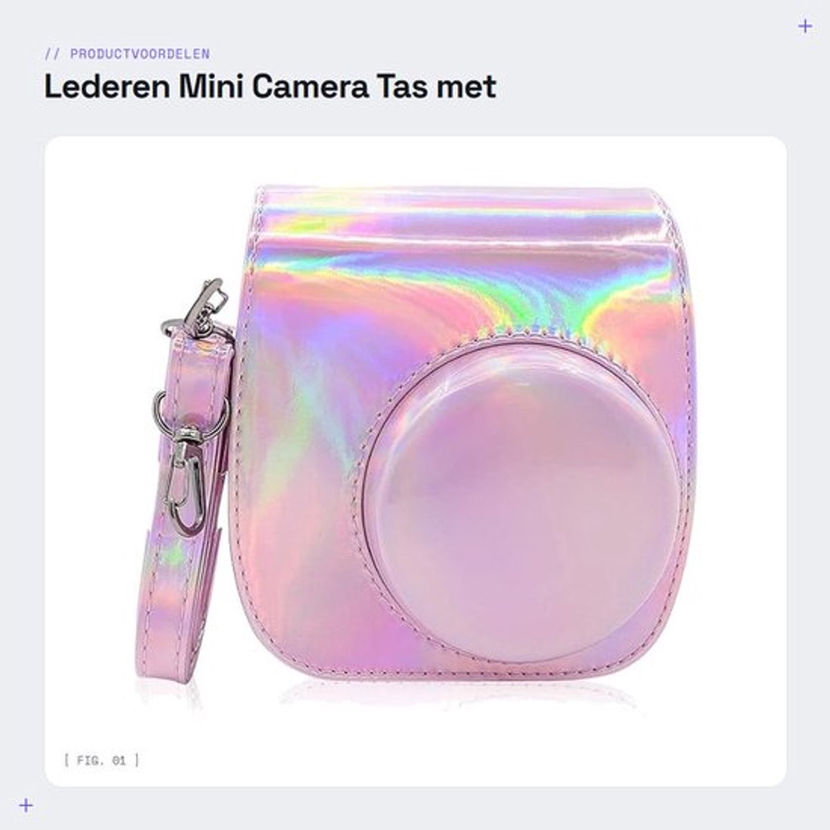 Cameratas Waterdicht - Mini Cameratas - Lederen Camera Beschermhoes - Verstelbare Schouderriem - Compacte Tas - 14,5x13,8x6,5 cm - Camera Hoes