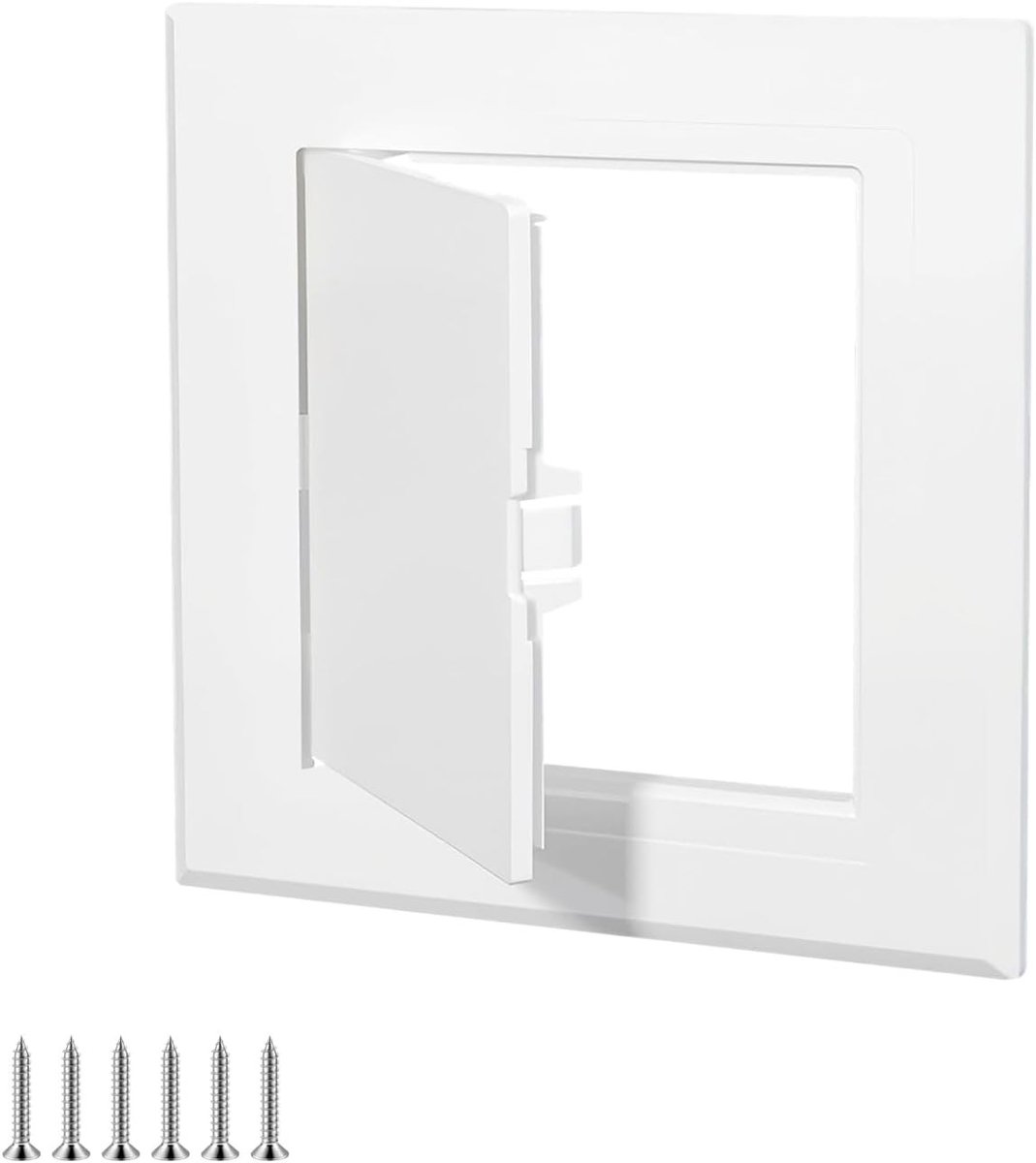 Toegankelijke Inspectieluik 100 x 100mm, Schilderbare Deuren voor Muur en Plafond, ABS Plastic met Installatieschroeven, Eenvoudige Toegang en Onderhoud