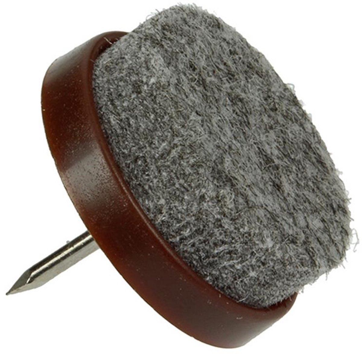 Mack 1047732 - STOELGLIJDER MET NAGEL VILT BRUIN Ø 25 MM 4 ST/PCS
