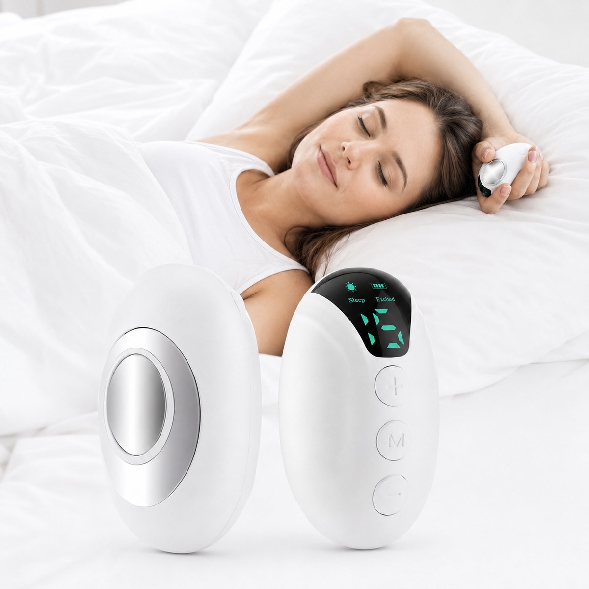 BlueTime ® - Draagbare Slaaphulp - Slaaphulp Volwassenen - Slaaptrainer - Rustgevend Apparaat - Ontspanning - Beter Slapen - Anti Stress - Oplaadbaar- Slaapmasker - Ontspanningsapparaat - Slaaproutine - Slaapcoach - stressvermindering