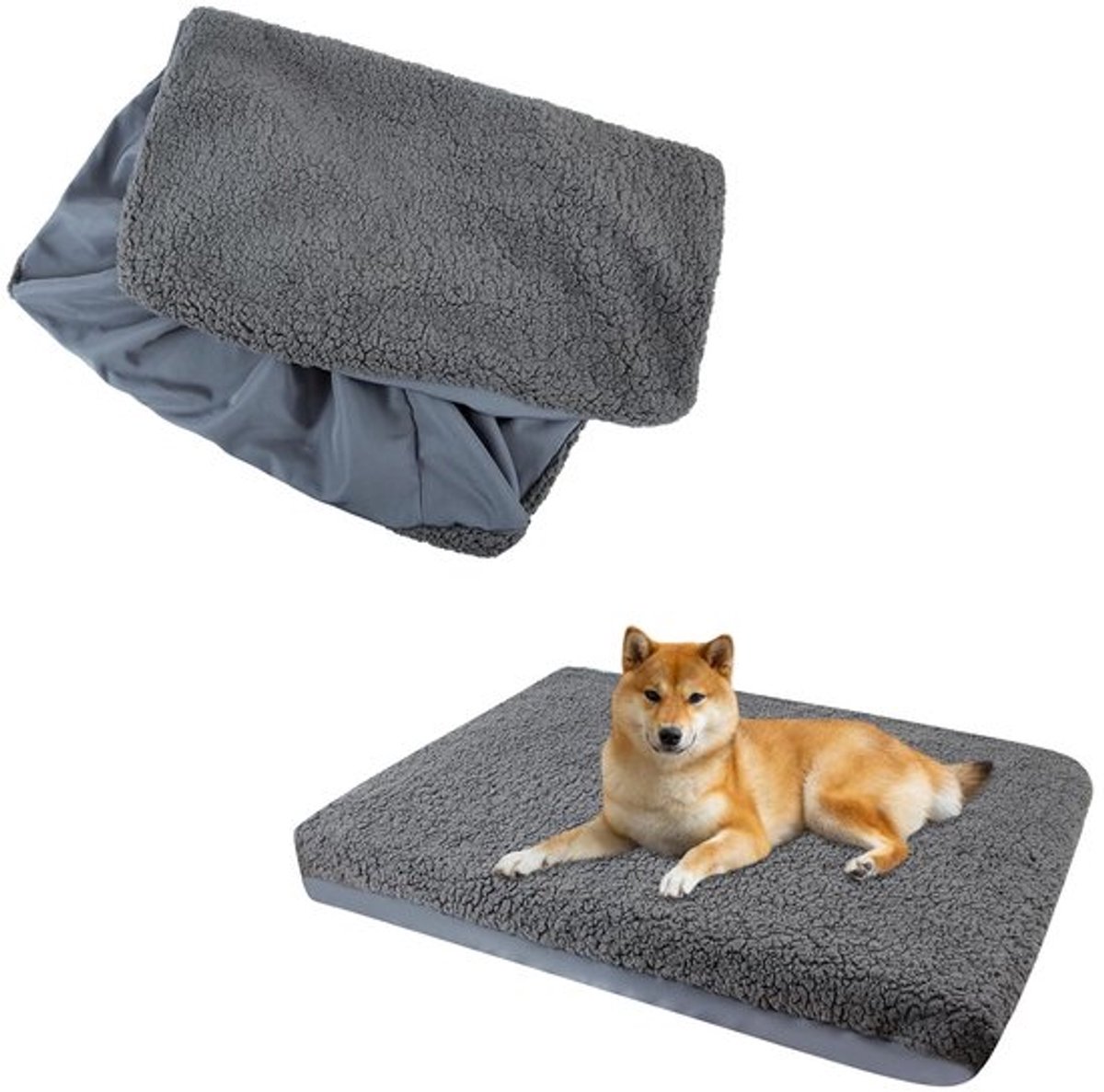 Kussenhoezen Waterdicht - Vervangende Hoes - Zachte Pluche - 3-Laags Design - Wasbaar - Afneembaar - Hondenbed
