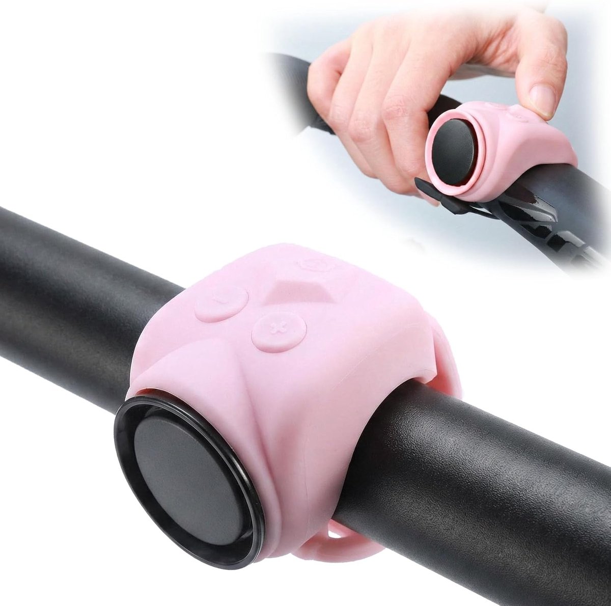 Verpakking van 1 stuk - Elektrische fietshoorn - Hoorn - Fietsbel - Fietsaccessoires - Oplaadbaar - Universele maat - Waterdicht en duurzaam - Ondersteunt Type-C opladen - Geschikt voor diverse fietsen, scooters, rolstoelen, enz. - 100*38*45mm - Roze