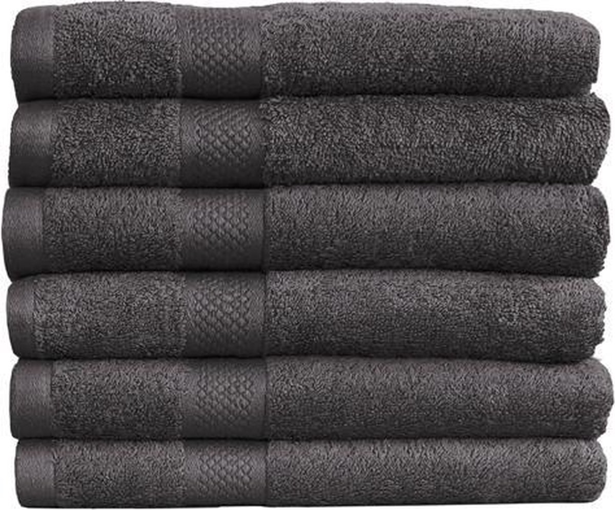 Katoenen Handdoeken Antraciet – Set van 15 Stuks – 70 x 140 cm