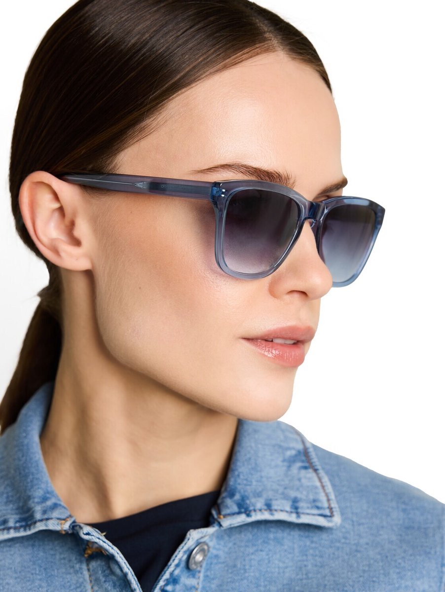 Tom Tailor - Karree-zonnebril van Acetate Renew UV400 - Maat ONESIZE - blue
