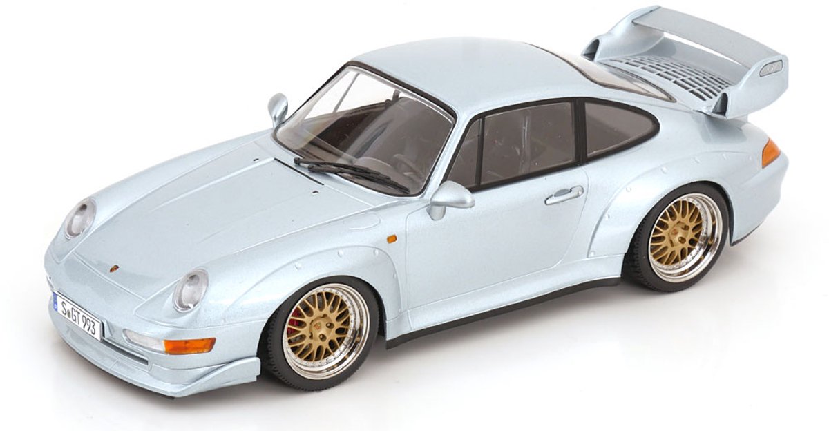 Porsche 911 (993) GT2 BBS Rims 1996 Zilver 1:18 KK-Scale