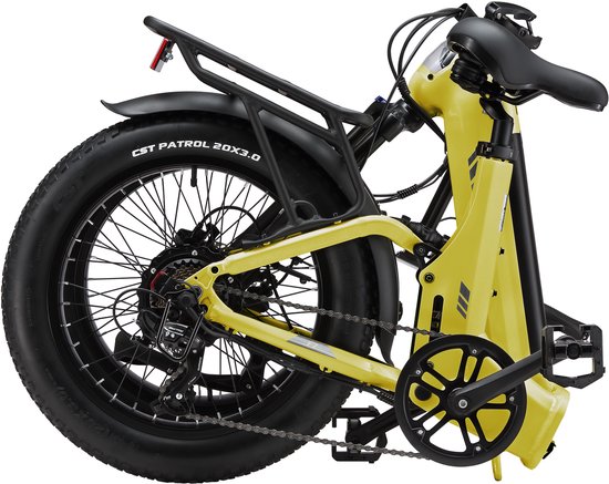 TTGO F7 Elektrische Fiets - 250W Motor - 48V15Ah Accu - 20 Inch Banden Vouwfiets - Max Snelheid 25km/u - Max Bereik 100-120 km - Shimano 7 Versnellingen - Mosterdgeel van TTGO — afbeelding 2