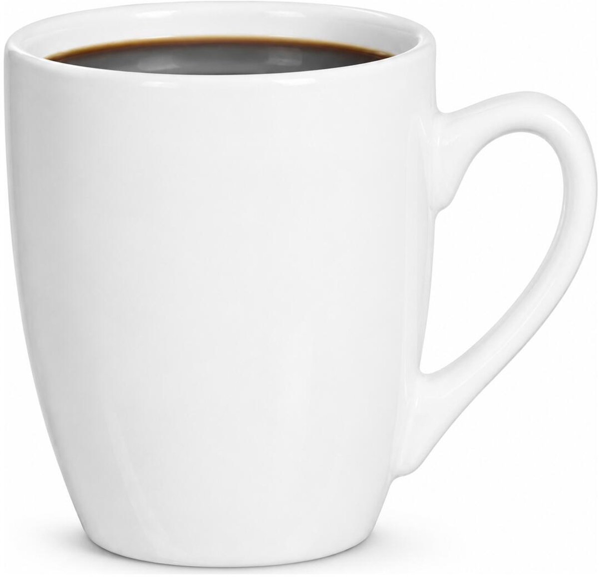Alessandro Koffie / thee mok Pisa - 1x stuks - ivoor wit - 350 ml - mokken - keramiek