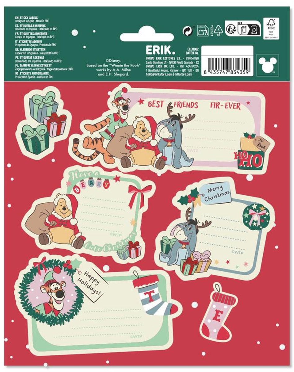 Grupo Erik Sonic The Hedgehog - Premium SelfAdhesive Labels Zelfklevende etiketten - Multicolours
