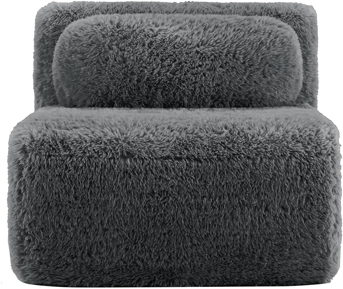 STILVORA Zitbank 102 X 104 X 73 Cm - 1-Zits Zonder Armleuningen Met Zachte Pluche Bekleding - Voor Woonkamer En Leeshoek - Grijs