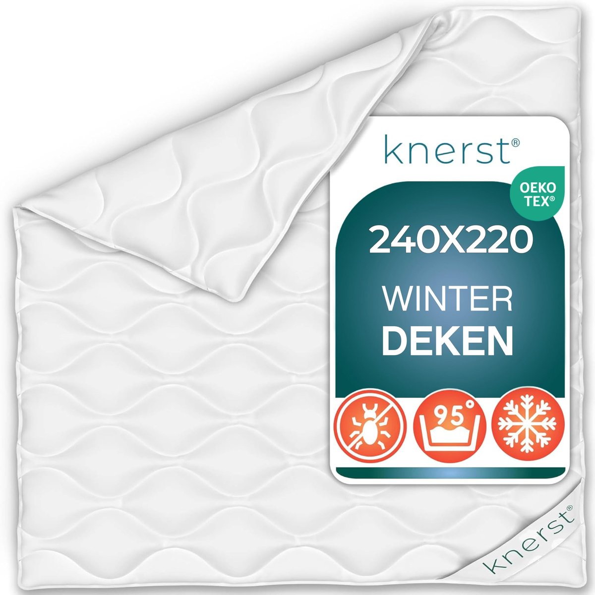 SnelShoppen - Winterdekbed 240x220 Microvezel Deken - Warm en Ademend Comforter - Wasbaar Duvet voor Koude Nachten - Ideaal voor Slaapkamer en Logies