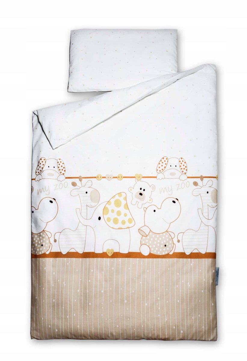 Kinderbeddengoed 90x120cm ZOO Giraf Beren 100% Katoen OEKO-TEX