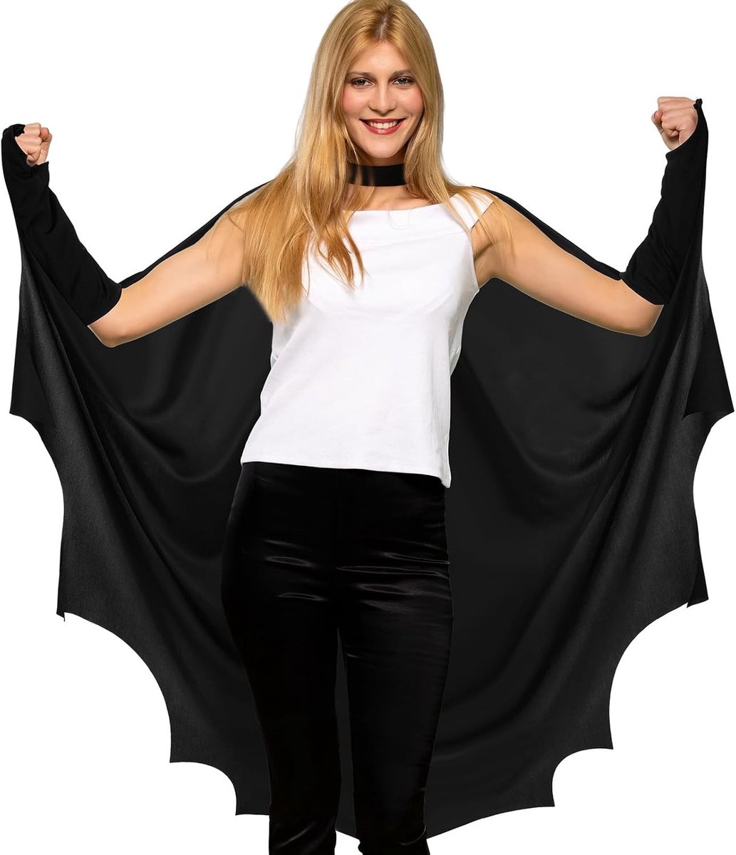 Vrouwelijke Halloween vleermuiscape voor volwassenen - Cosplay kostuumaccessoires voor carnaval en themafeesten