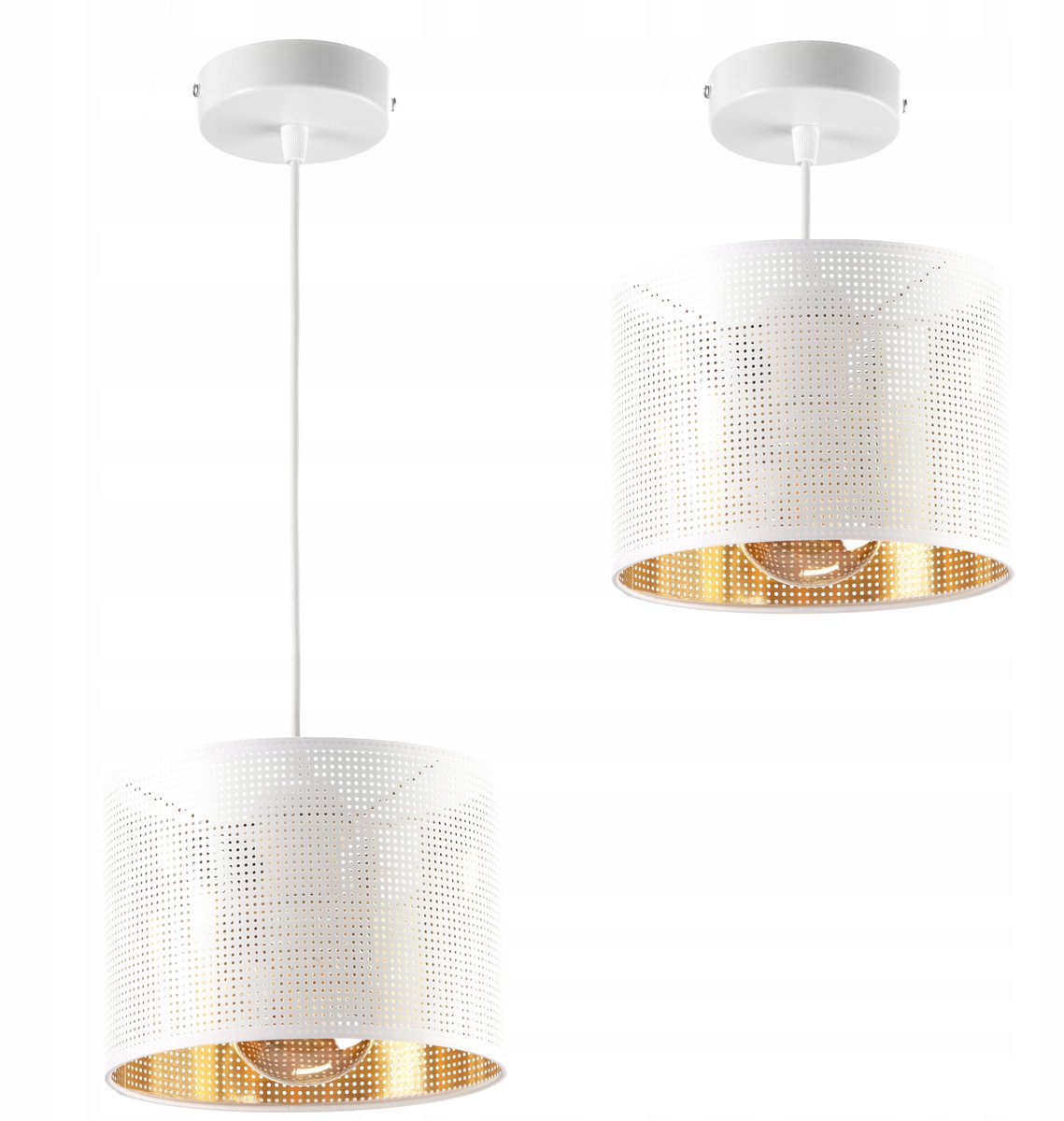 Gouden Hanglamp MESH met Gaten - E27 Fitting - Verstelbaar