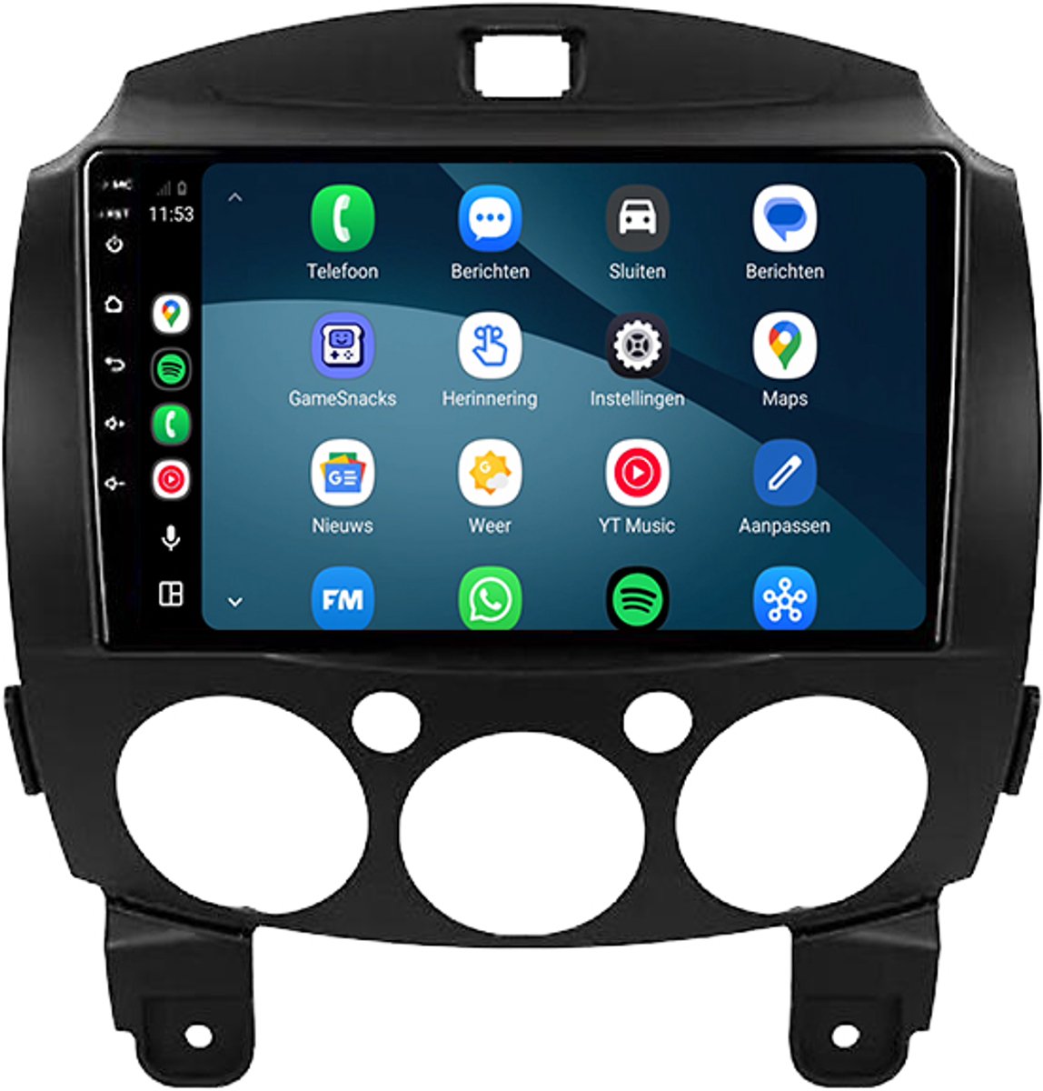 CarPlay autoradio geschikt voor Mazda 2 | 2008 t/m 2014 | Cartronix CTX-7026 | 2008 2009 2010 2011 2012 2013 2014 | 9 inch | Android 15 | Draadloos Apple CarPlay & Android Auto | 2GB + 32GB | Bluetooth & Wifi