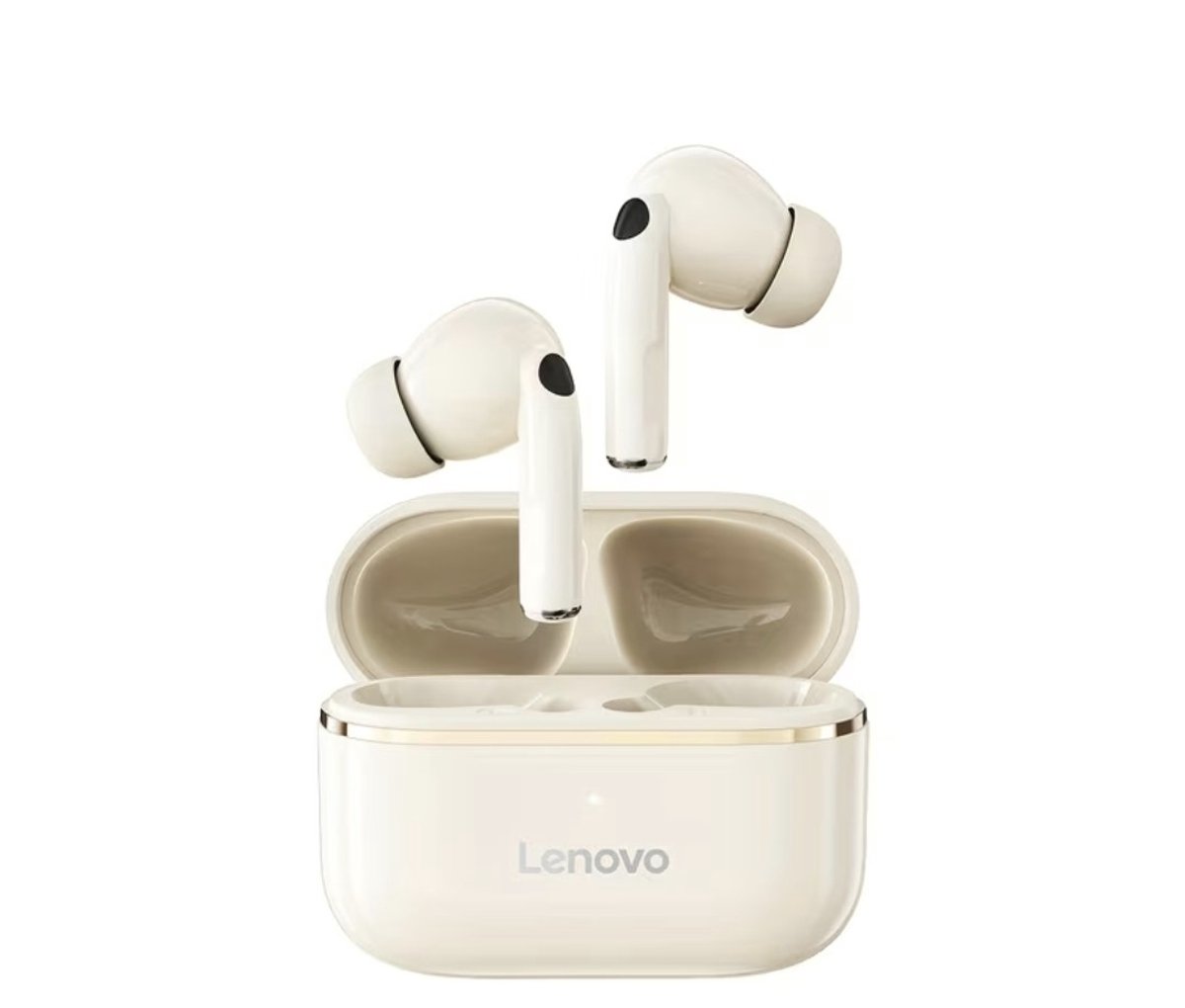 Lenovo - Draadloze witte oordopjes - Supersnelle verbinding - Comfortabel design
