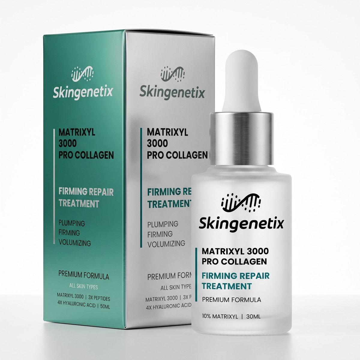 Skingenetix Matrixyl 3000 Serum - Anti-Aging Gezichtsserum met Vitamine C en Hyaluronzuur - 30 ml