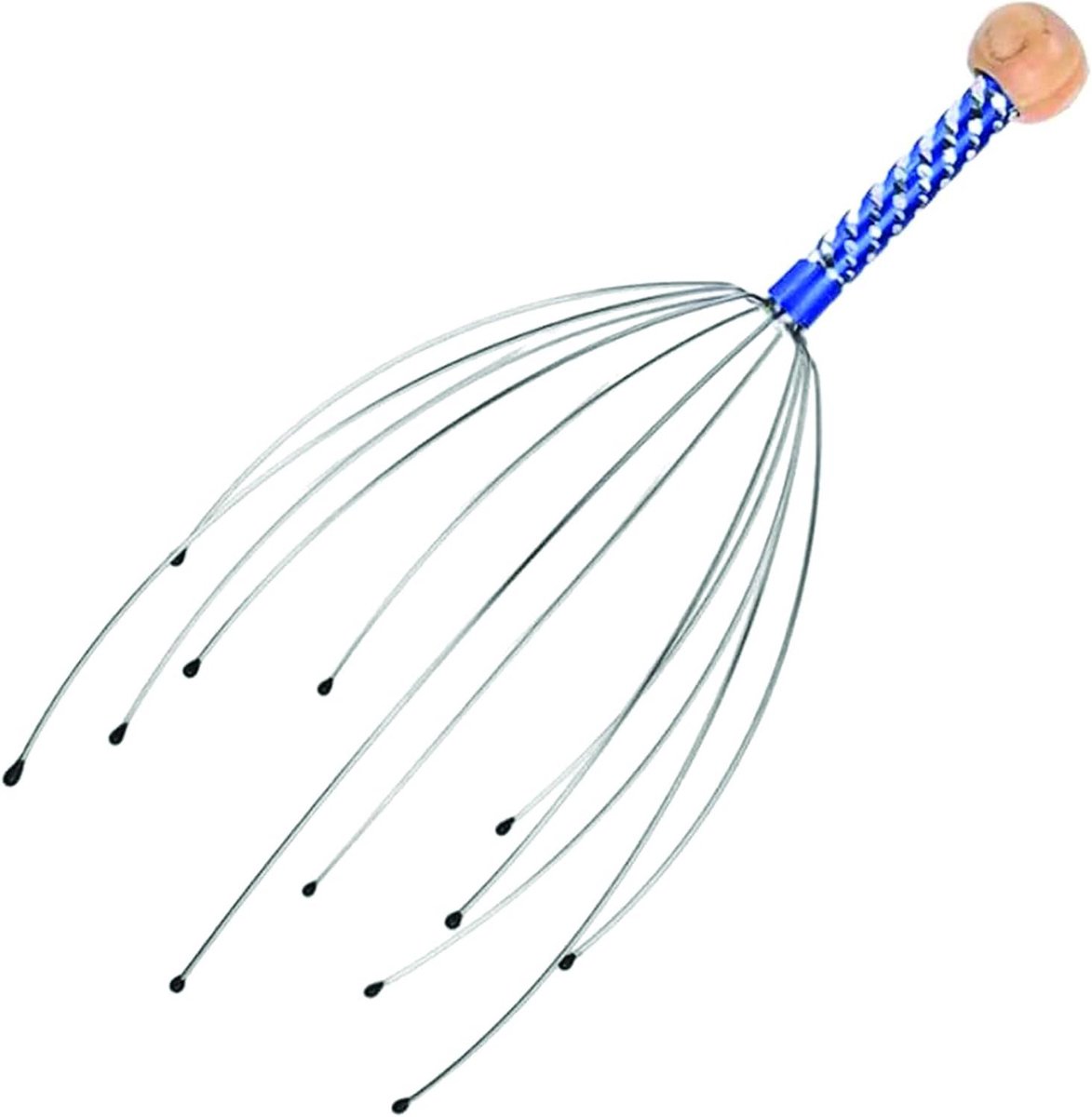 Hoofdhuidmassage Instrument - Nek Hoofdmassager - Ontspanning Bevorderen - Acupressuur Stimulatie - 23 cm - Willekeurig