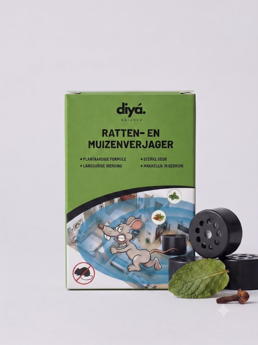 Rattenverjager & Muizenverjager - 8 Stuks - Afweermiddel met Natuurlijke Pepermuntolie - Diervriendelijk - Tegen Muizen, Ratten & Insecten