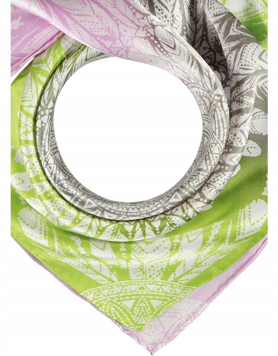 Zijden Bandana Dames - Groen, 53x53 cm