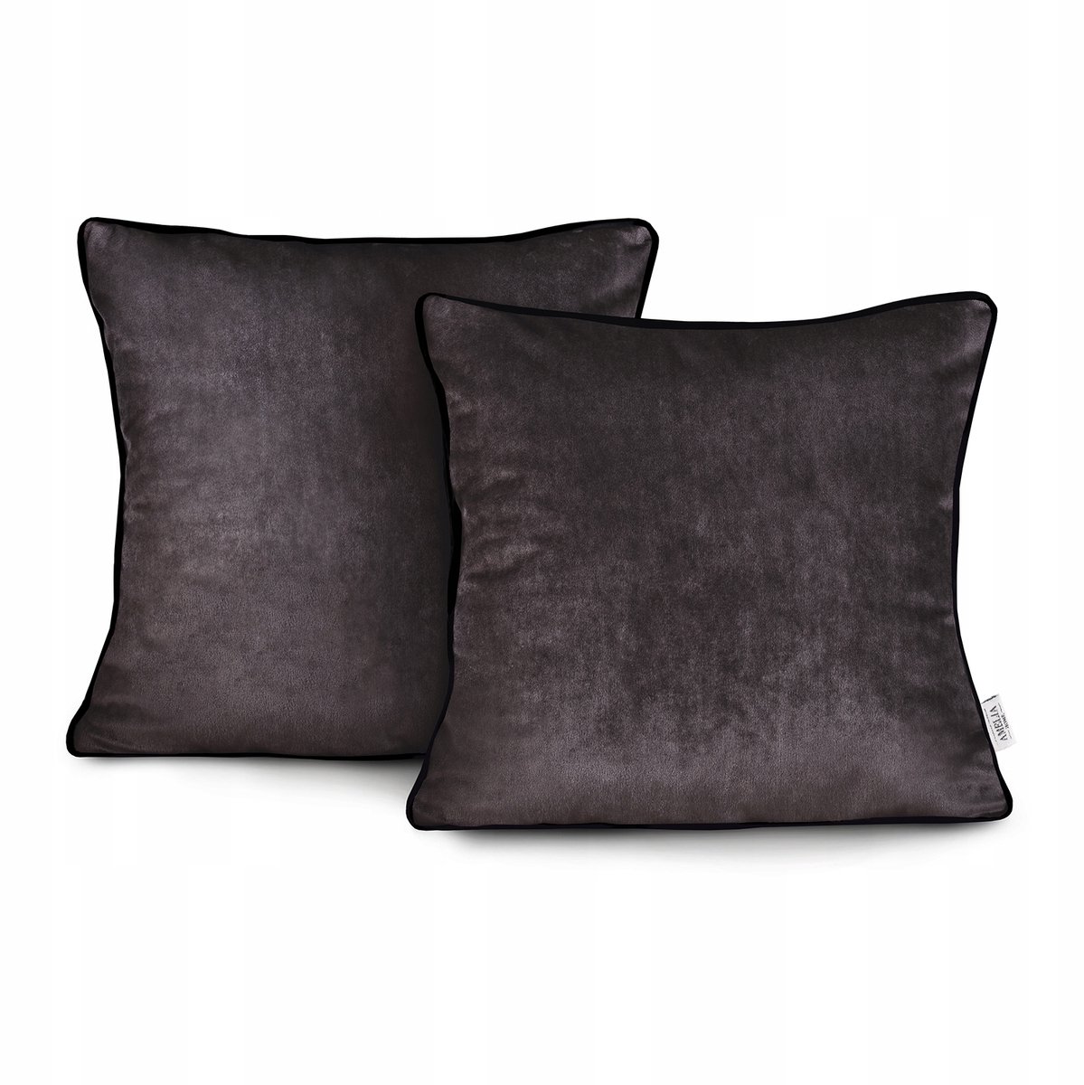 Decoratieve Kussenhoezen Bruin met Zwart Accent 45x45 cm (2 stuks)