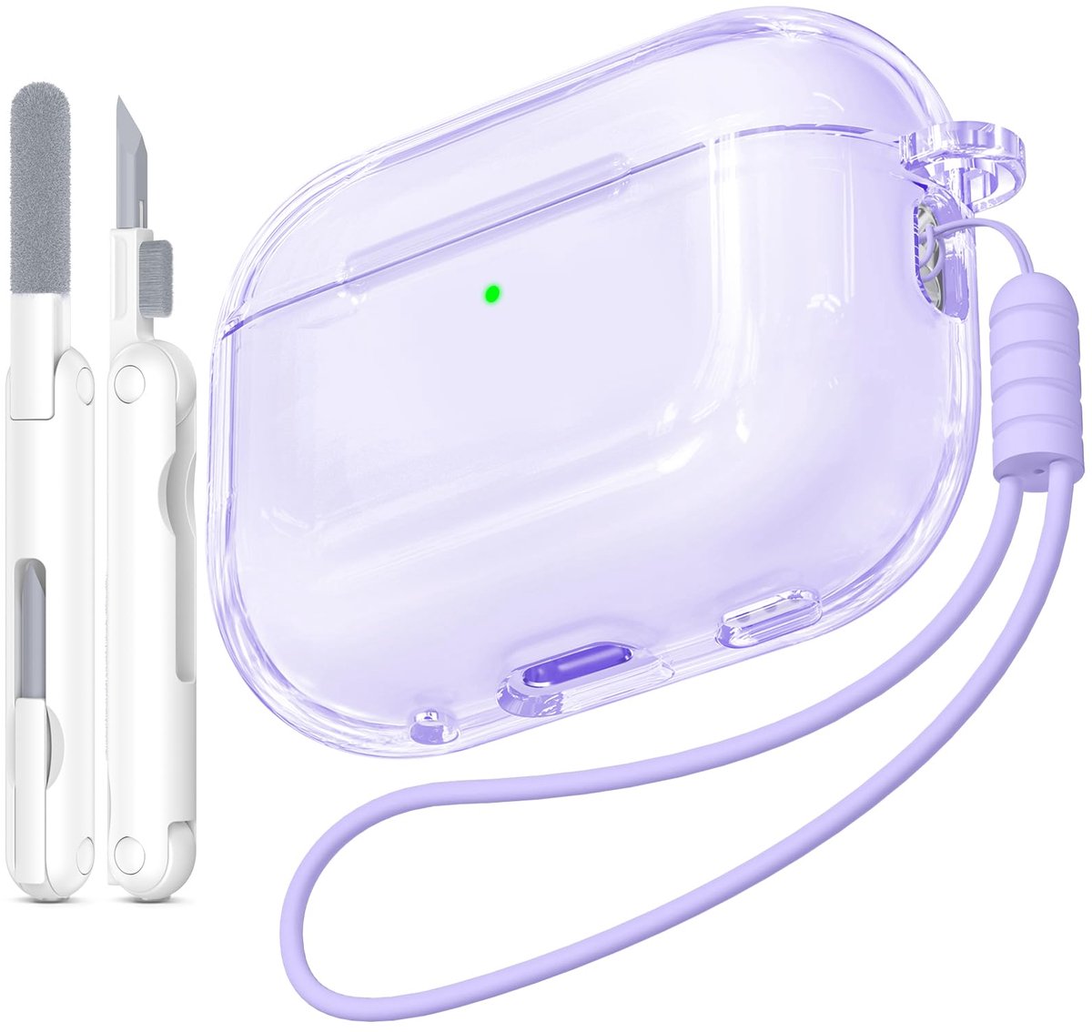 Inesore Compatible with AirPods Pro 3 Case, Transparent Purple - ShopVlot
