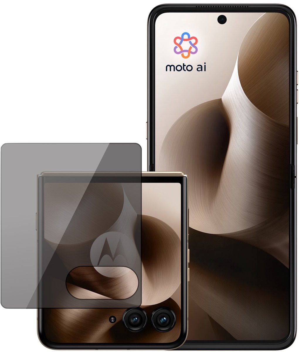 Privacy Screenprotector geschikt voor Motorola Razr 70 Plus / 50 Ultra – Full Cover Gehard Glas – Anti Inkijk – Privacy Filter