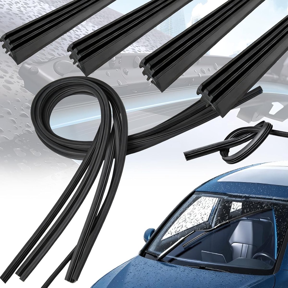 Vervangende Ruitenwisserbladen 800mm - Universele Rubber en Silicoon Wisser voor Auto, Bus en Vrachtwagen - 4 Stuks