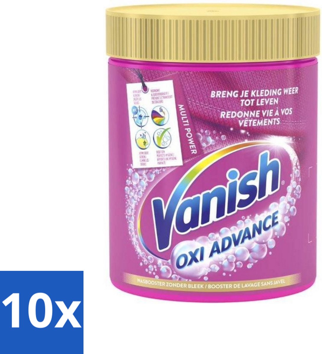 10 x Vanish Oxi Advance - Vlekkenverwijderaar Poeder - Zonder Bleek - Gekleurde Was - 840 Gram - Vlekkenverwijderaar - Wasbooster - Kleuroverdracht - Geurneutraliseren - Hygiëne