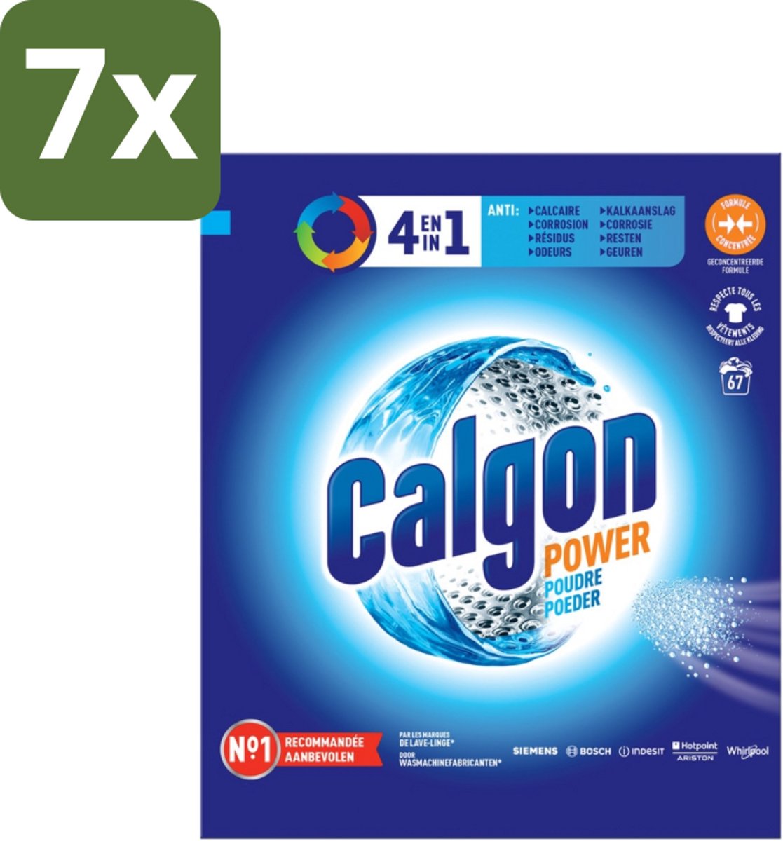 7 x Calgon - Wasmachinereiniger - Tegen Kalkaanslag / Corrosie / Wasmiddelresten / Geuren - 67 Wasbeurten - Wasmachine Reinigen - Kalkvoorkomen - Corrosie Voorkomen - Wasmiddelresten Verwijderen - Geuren Verwijderen